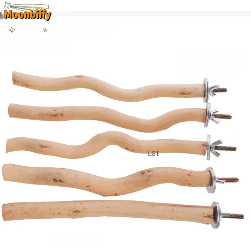 Parrot Stand Rod Toy - Wood Perch Swing