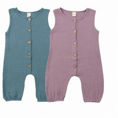 Solid Cotton Baby Romper Jumpsuit