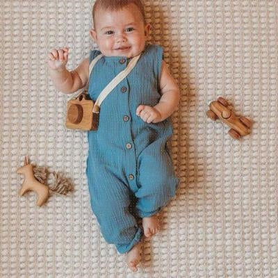 Solid Cotton Baby Romper Jumpsuit