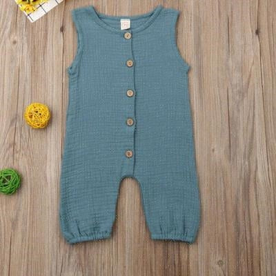 Solid Cotton Baby Romper Jumpsuit