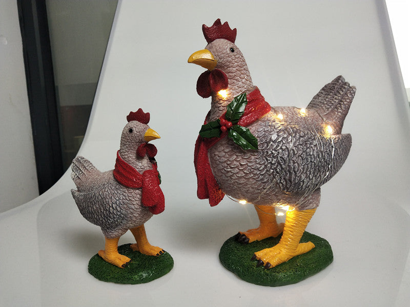 Holiday Chicken Scarf Decoration
