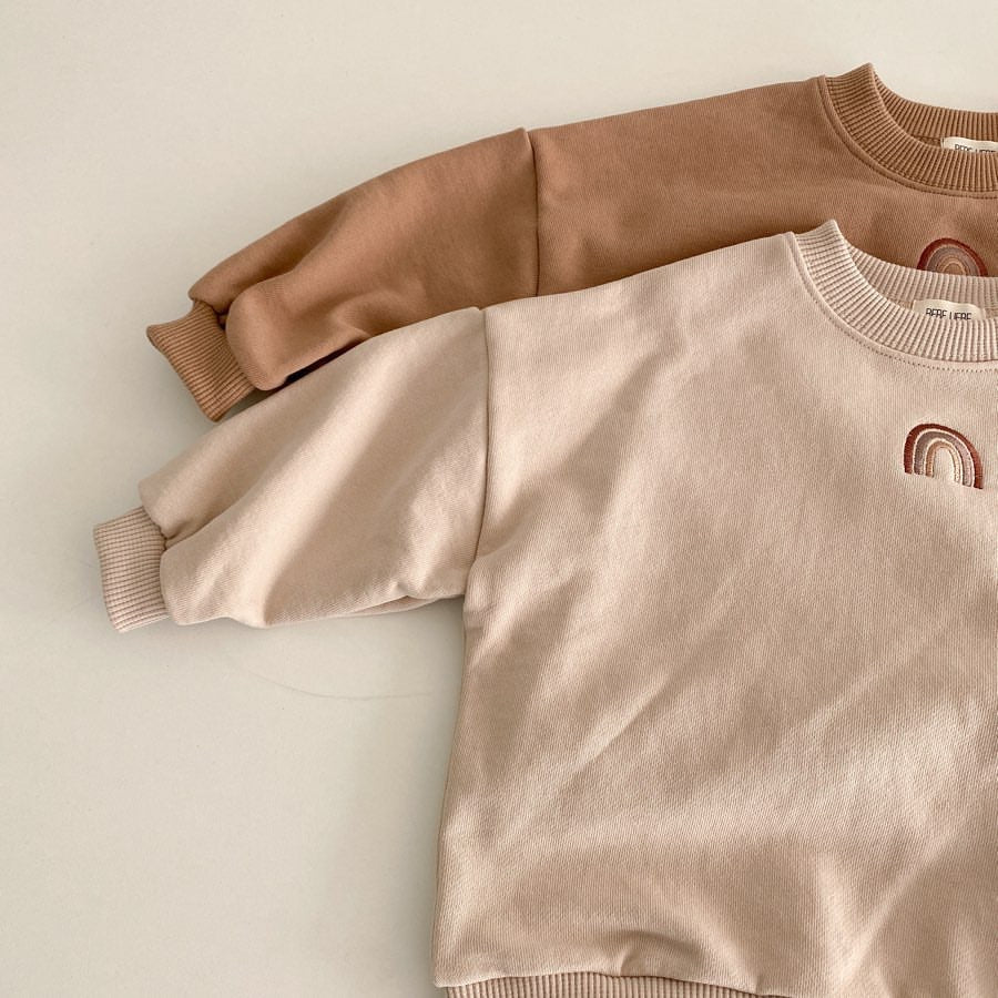 Embroidered Rainbow Baby Romper