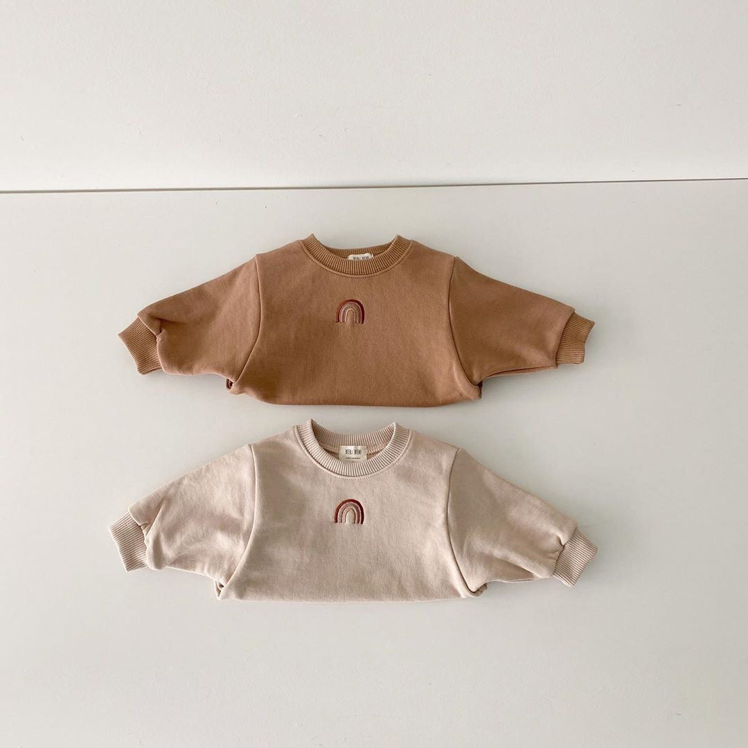 Embroidered Rainbow Baby Romper