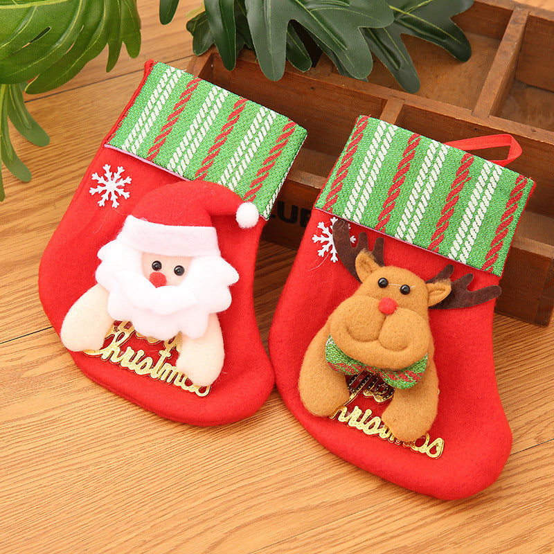 Santa Claus Gold Stockings Bag