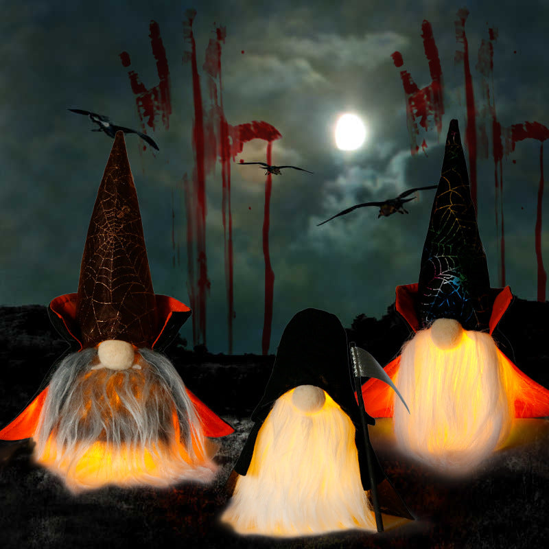 "Haunting Faceless Old Man Halloween Ornament"