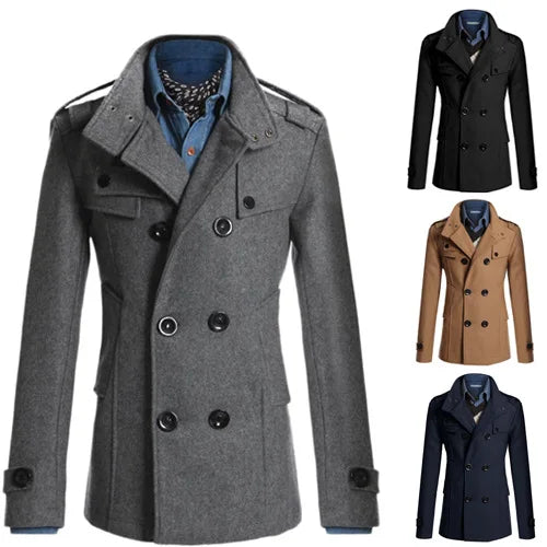 MRMT Premium Wool Men’s Winter Overcoat - Classic Long Coat Design