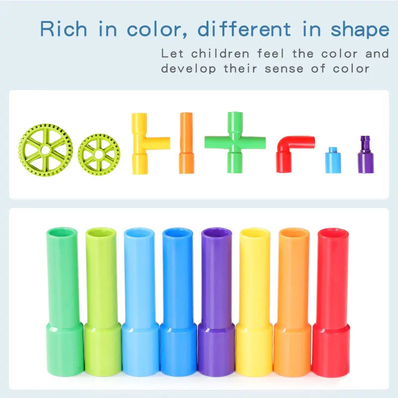 Montessori Water Pipe Building Blocks Toy