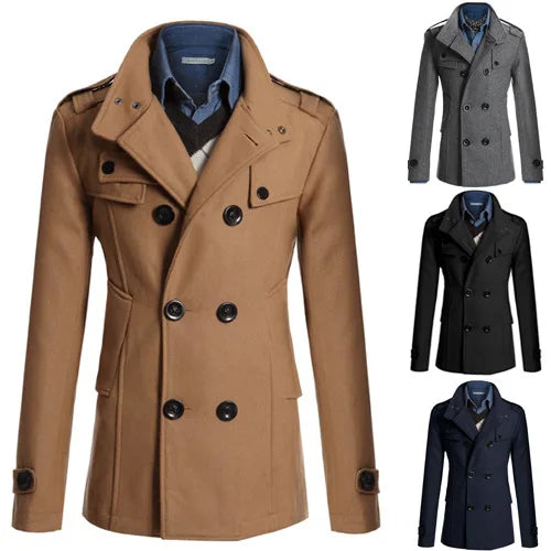 MRMT Premium Wool Men’s Winter Overcoat - Classic Long Coat Design