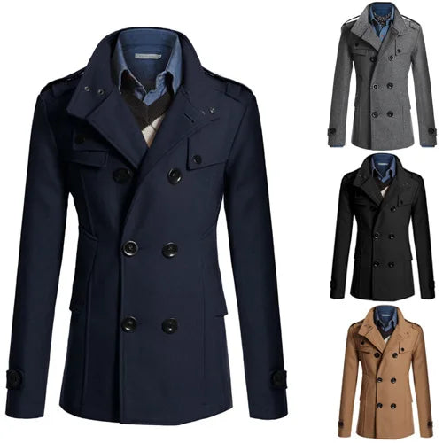 MRMT Premium Wool Men’s Winter Overcoat - Classic Long Coat Design
