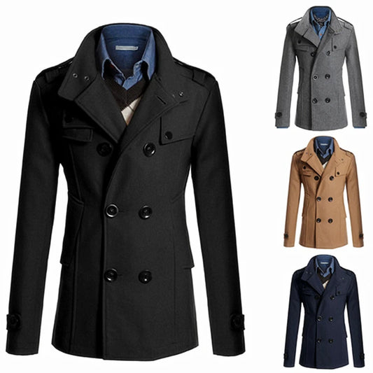 MRMT Premium Wool Men’s Winter Overcoat - Classic Long Coat Design