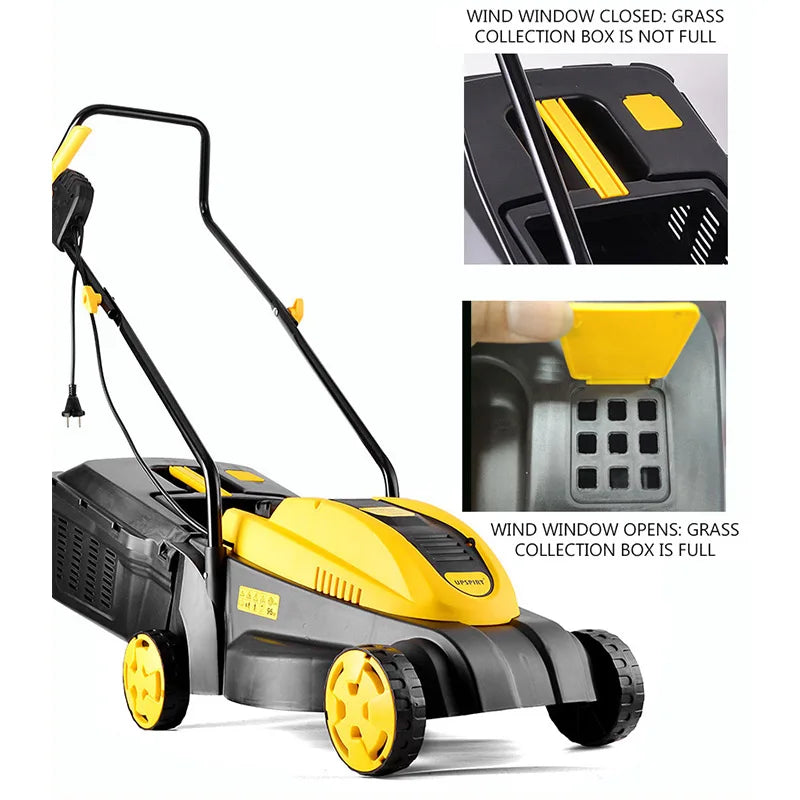 Electric Lawn Mower 1300W 3 Gears 220V