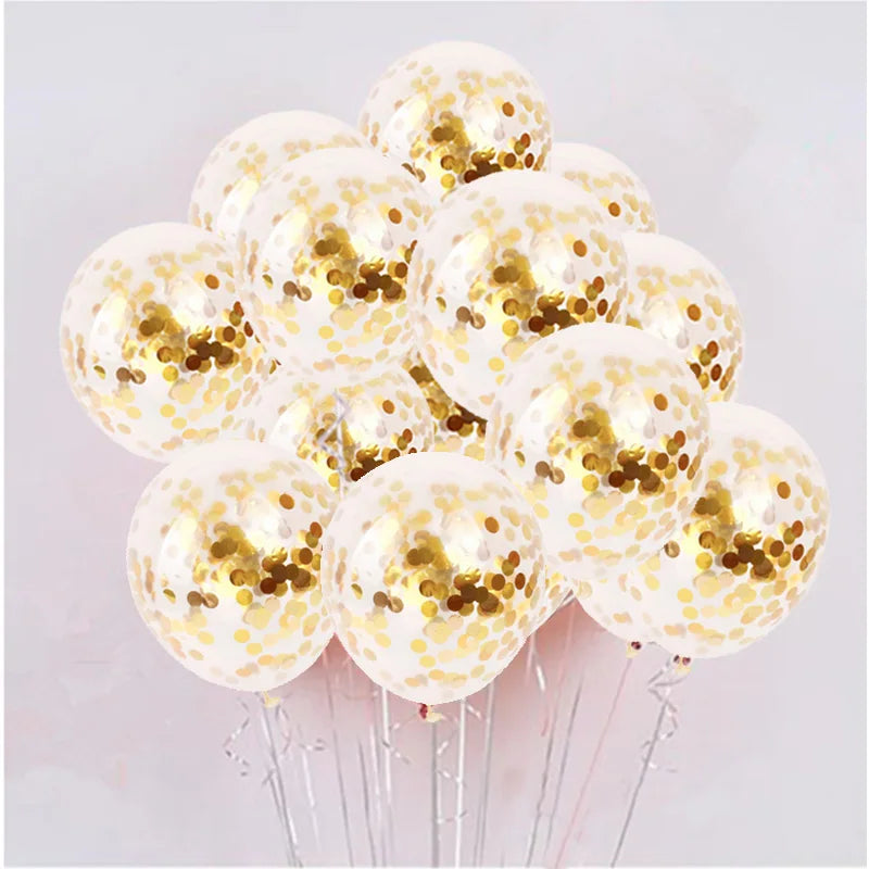 Gold Star Confetti Balloon Party Decor