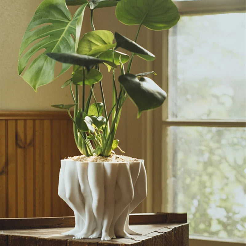 3D Printed PolyLeg Planter - Modern Art Decor