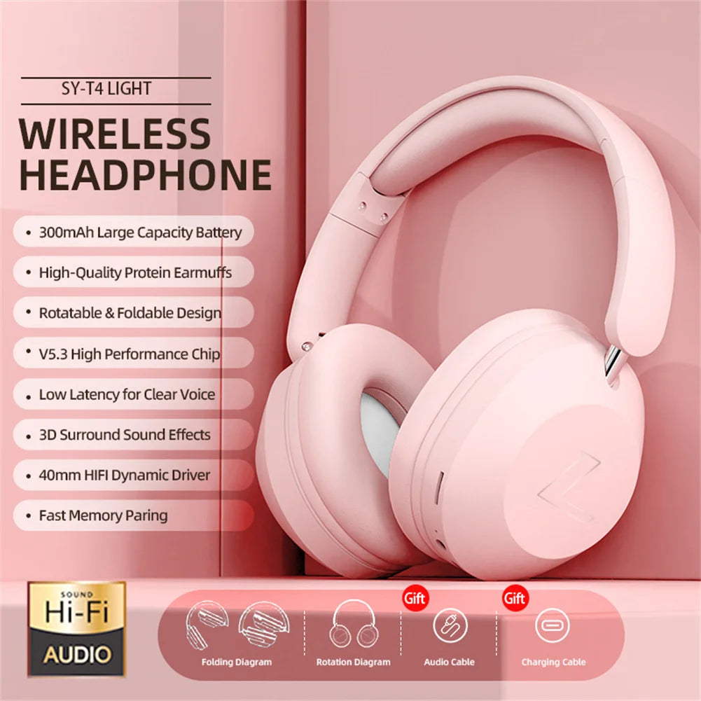 Wireless Over Ear Headphones 15 Hrs Battery