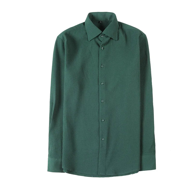 Luxury Waffle Men's Shirts - Autumn Winter Collection