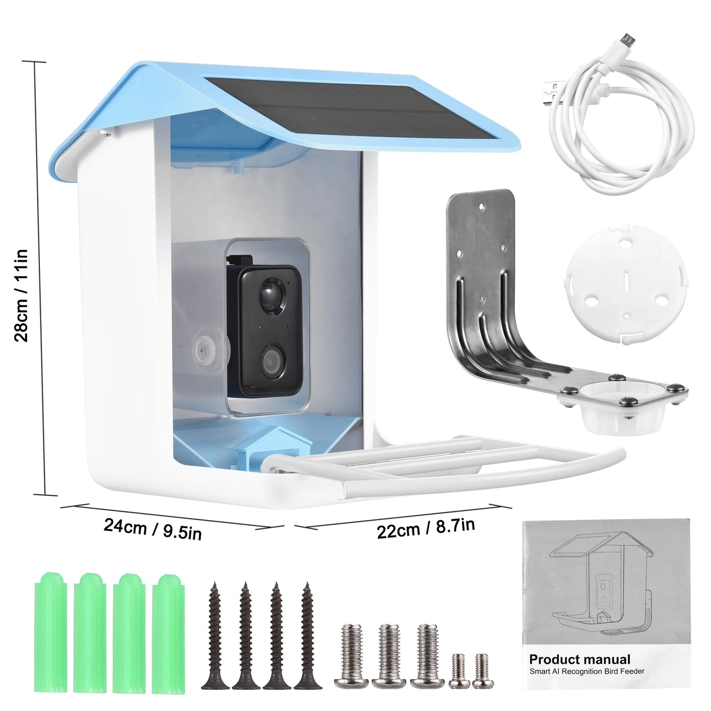 New Bird Feeder With Camera Bird Feeders House With Wireless WiFi Bird Camera 1080p For Outdoor Bird Watching Bird Feeder Aves