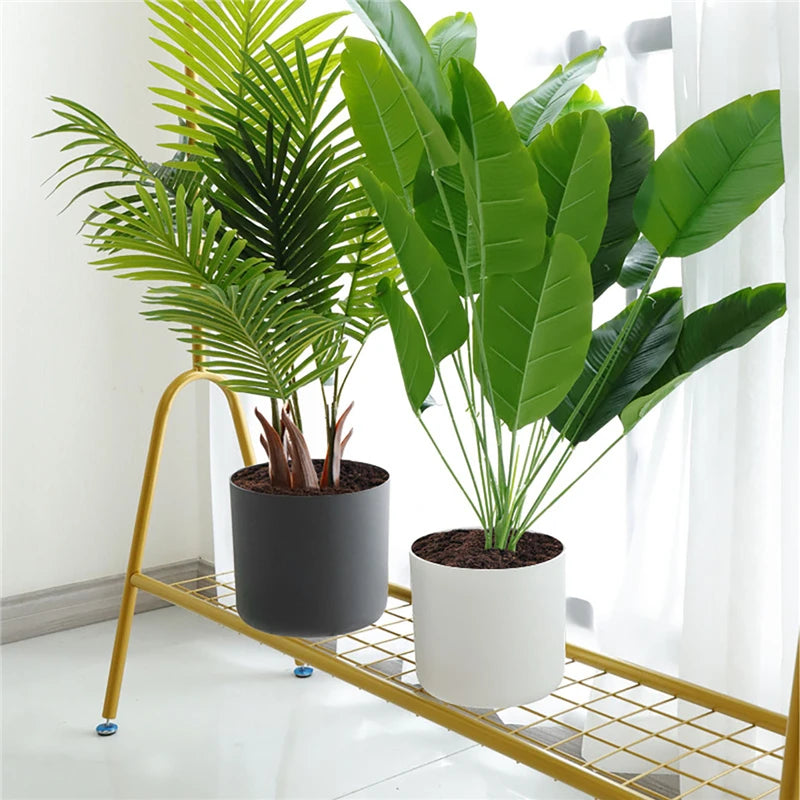 White Floor Standing Plant Flower Pot