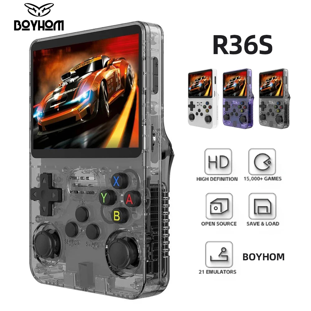 R36S Retro Handheld Game Console 64GB IPS Screen