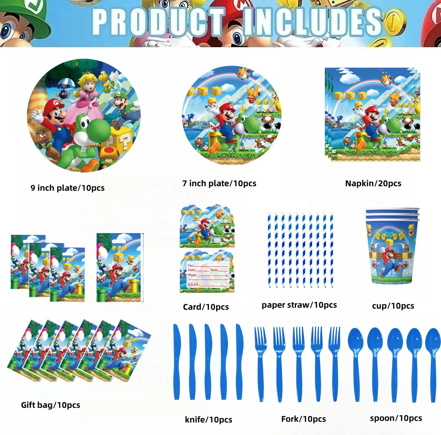 Super Brother Birthday Party Supplies Set