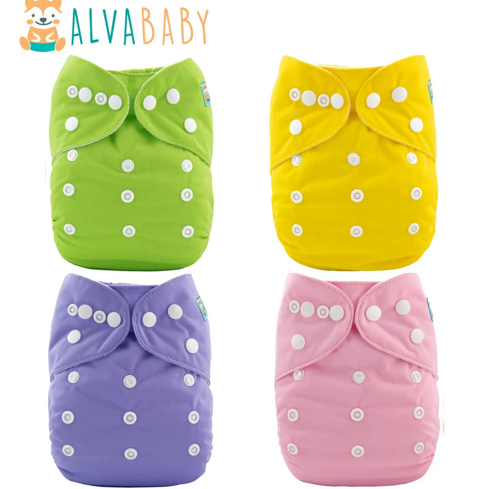 ALVABABY Washable Cloth Nappies with Insert