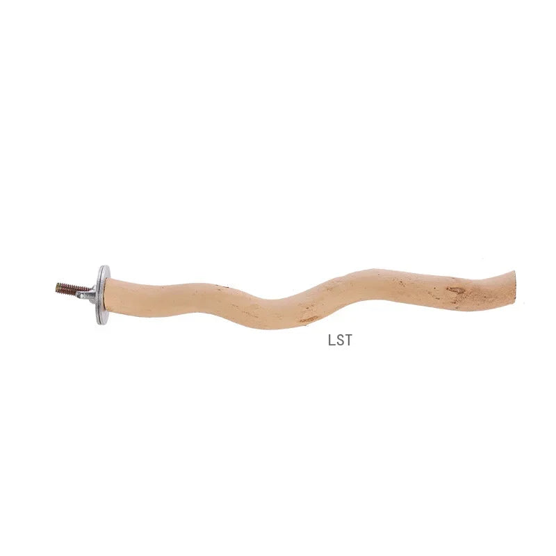Parrot Stand Rod Toy - Wood Perch Swing