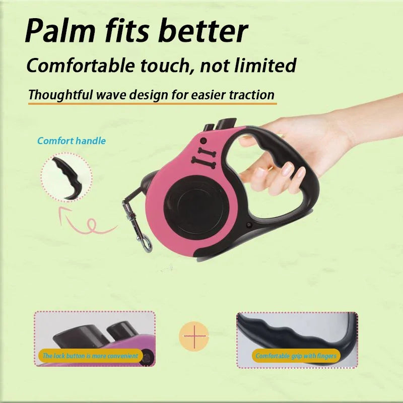Durable Retractable Dog Leash - 3M 5M 50kg