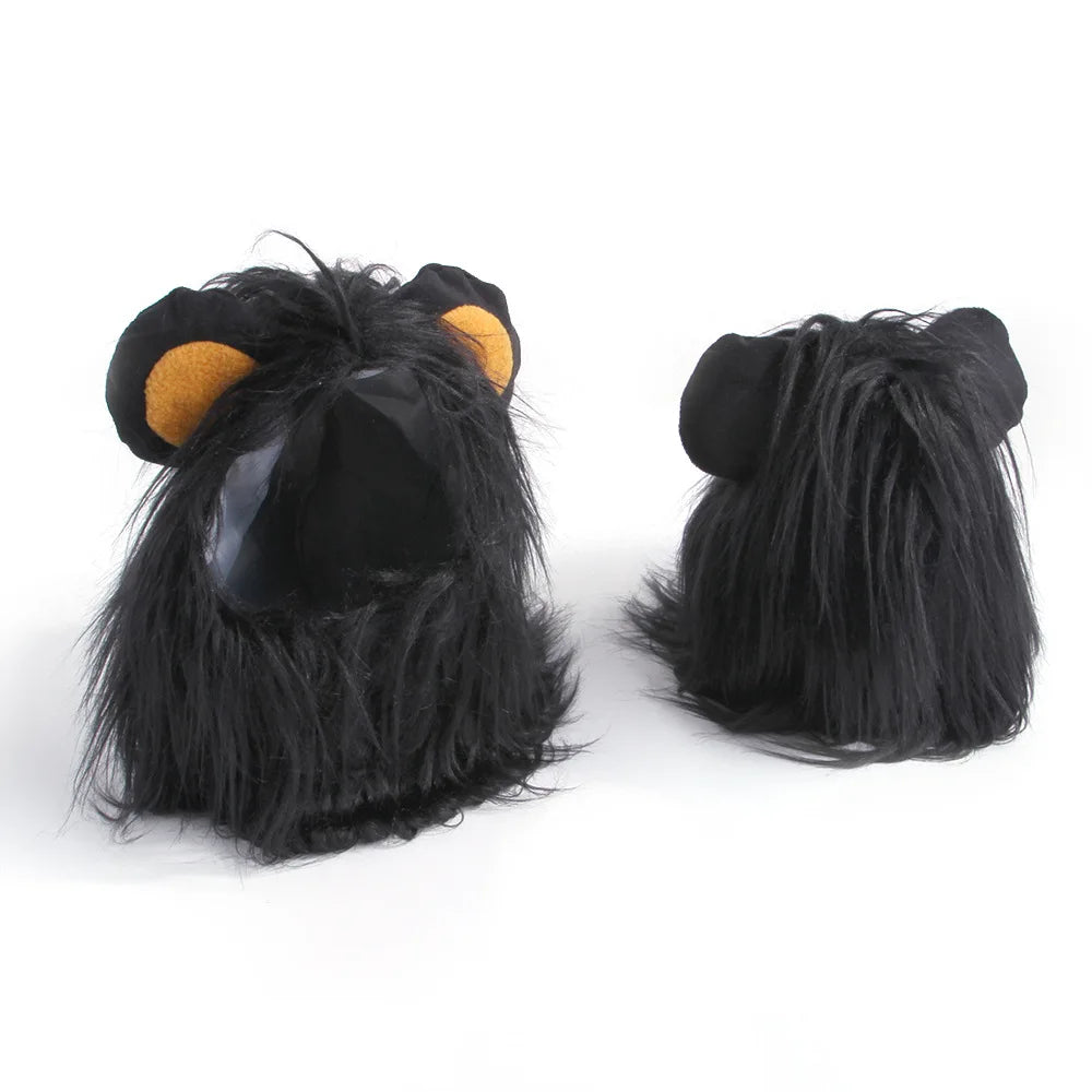 Furry black costume paws with orange inner ear accents, shown from front and back views, resembling a bear or monster, set on a white background.