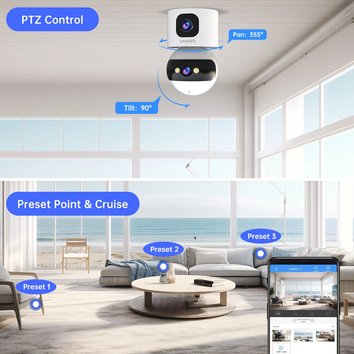 Lenovo 4K Dual Lens WiFi Camera