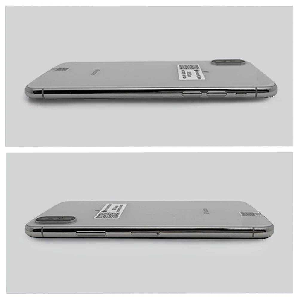 Side view comparison of a smartphone showing slight separation in the chassis on the top image and no separation on the bottom image, highlighting structural differences.