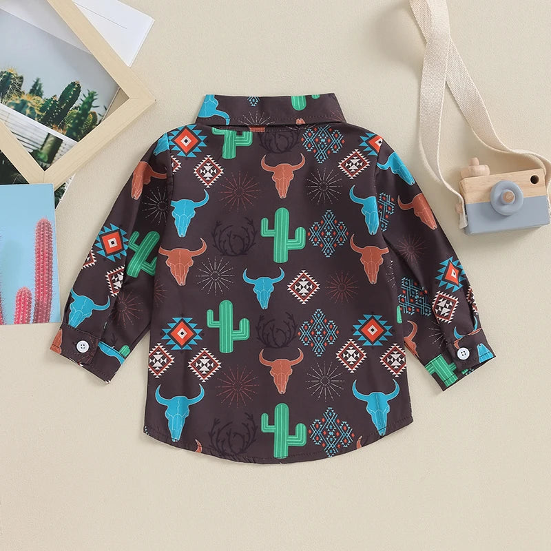 Kids Western Style Print Shirts