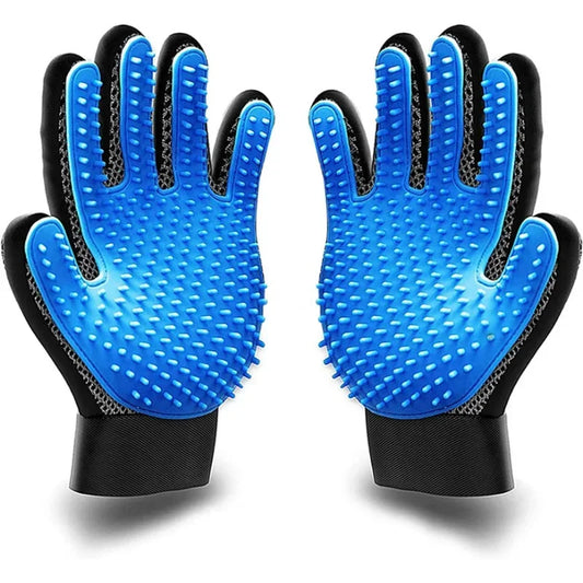 2-in-1 Pet Grooming Kit - Fur Brush & Bath Gloves