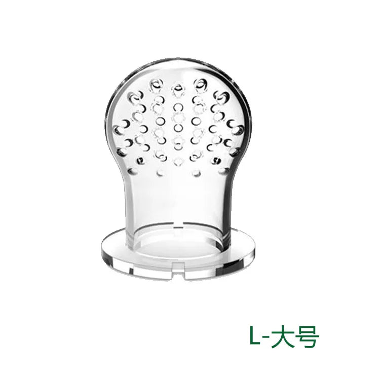 Clear plastic suction device with multiple small holes and a wide base, shaped like a bulb. Green text in the bottom corner reads "L-大号".